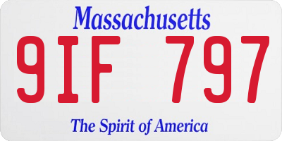 MA license plate 9IF797
