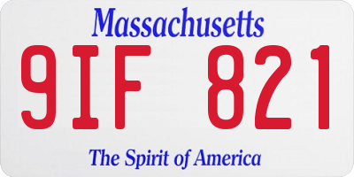 MA license plate 9IF821
