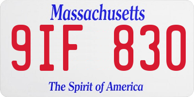 MA license plate 9IF830