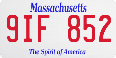 MA license plate 9IF852