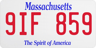 MA license plate 9IF859