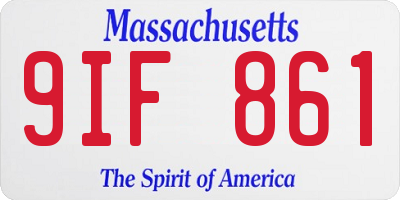 MA license plate 9IF861