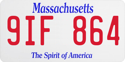 MA license plate 9IF864