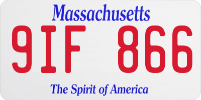 MA license plate 9IF866