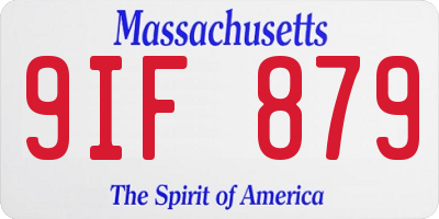 MA license plate 9IF879