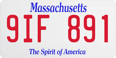 MA license plate 9IF891