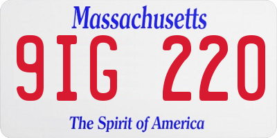 MA license plate 9IG220