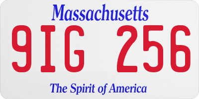 MA license plate 9IG256