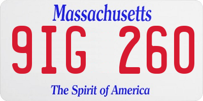 MA license plate 9IG260
