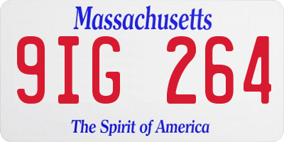 MA license plate 9IG264