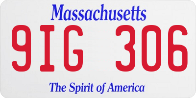 MA license plate 9IG306
