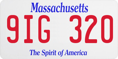 MA license plate 9IG320