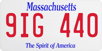 MA license plate 9IG440