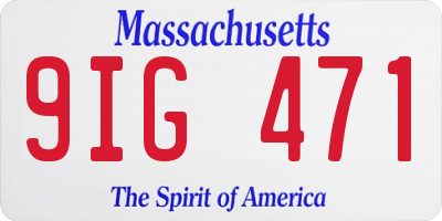 MA license plate 9IG471