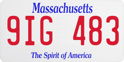 MA license plate 9IG483