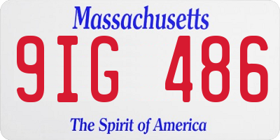 MA license plate 9IG486