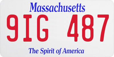 MA license plate 9IG487
