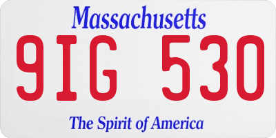 MA license plate 9IG530