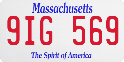 MA license plate 9IG569