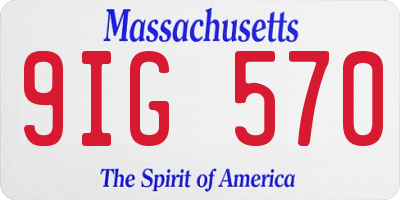 MA license plate 9IG570