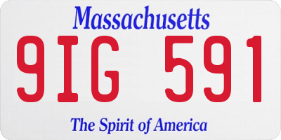 MA license plate 9IG591