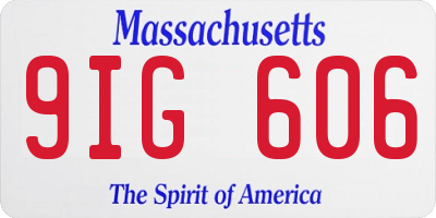 MA license plate 9IG606