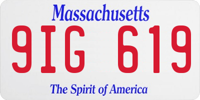 MA license plate 9IG619