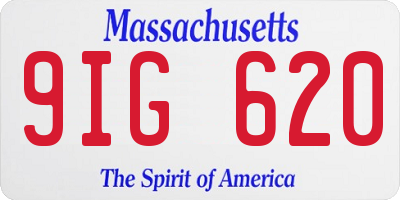 MA license plate 9IG620