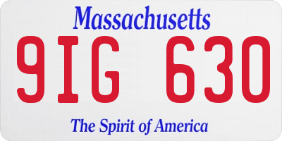 MA license plate 9IG630