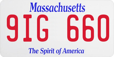 MA license plate 9IG660