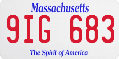 MA license plate 9IG683