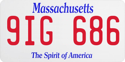 MA license plate 9IG686