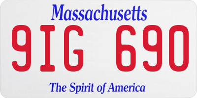 MA license plate 9IG690