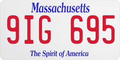 MA license plate 9IG695