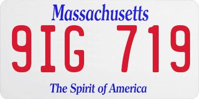 MA license plate 9IG719
