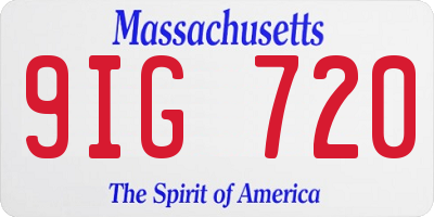MA license plate 9IG720