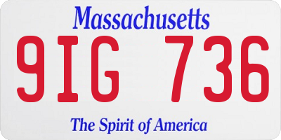 MA license plate 9IG736
