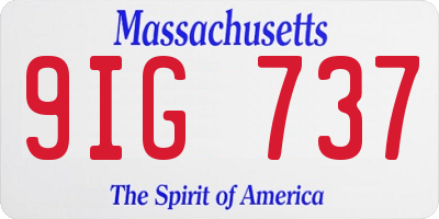 MA license plate 9IG737