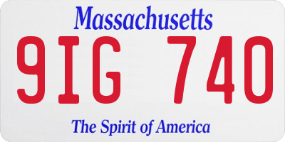 MA license plate 9IG740