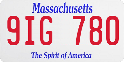 MA license plate 9IG780