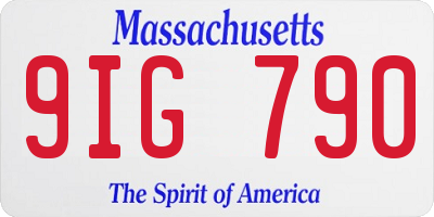 MA license plate 9IG790