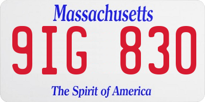 MA license plate 9IG830