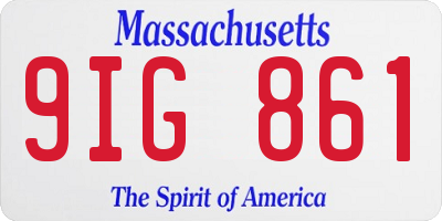 MA license plate 9IG861