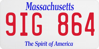 MA license plate 9IG864
