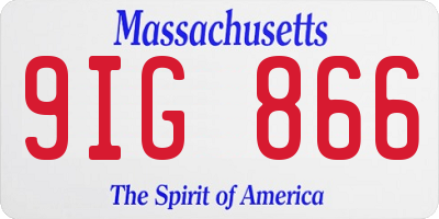 MA license plate 9IG866