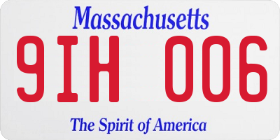 MA license plate 9IH006