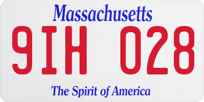 MA license plate 9IH028