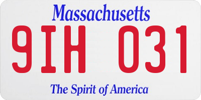 MA license plate 9IH031