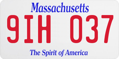 MA license plate 9IH037