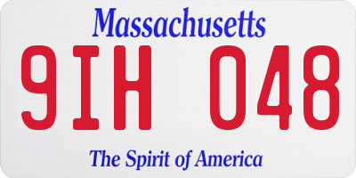 MA license plate 9IH048